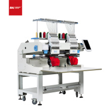 BAI automatic commercial multifunction 2 head 12 needle computerized flat hat embroidery machine